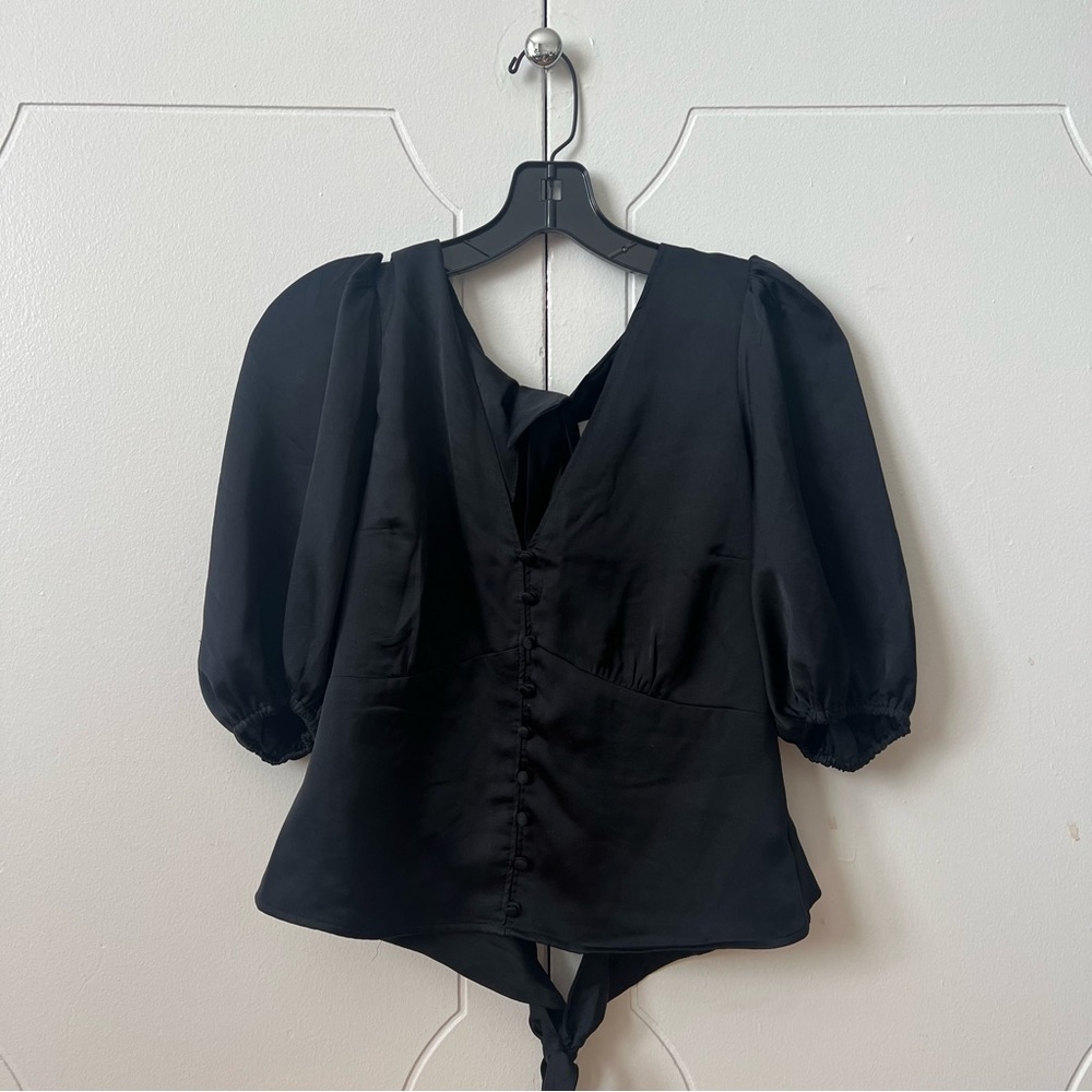 Satin black blouse from Abercrombie